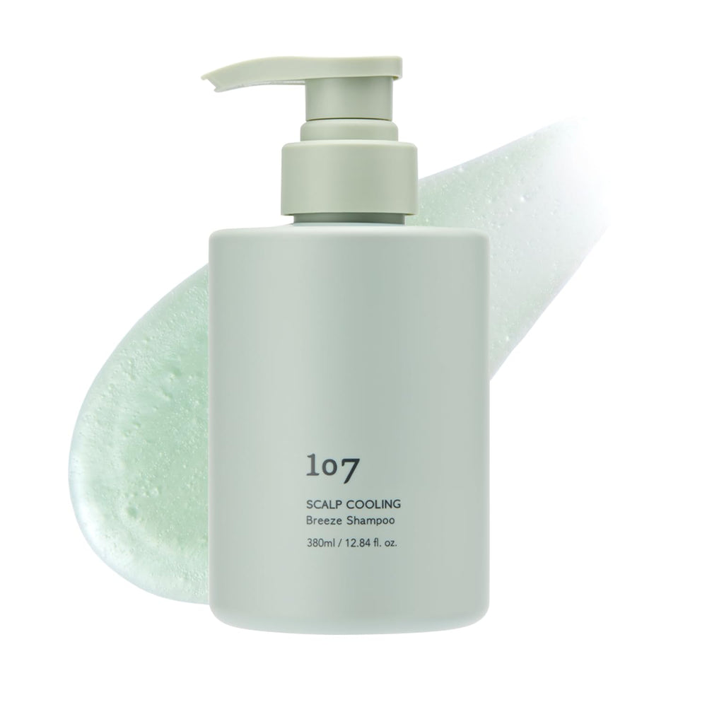 107 Scalp Cooling Breeze Shampoo bottle—cooling scalp care for refreshed sensation.