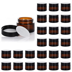 11 Hoa Kinh 1oz amber glass jar with lid front view for travel lip scrubs