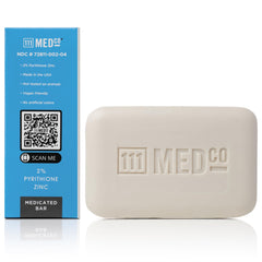 111MedCo pyrithione zinc bar lather demonstrates rich cleansing foam