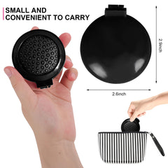 1st Choice mini foldable comb folded in palm as a space-saving travel companion