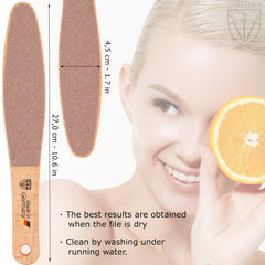 3 Swords Germany smooth side provides gentle exfoliation and refined skin