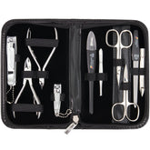 3 Swords Germany manicure kit in leather case—premium tools for precise grooming.