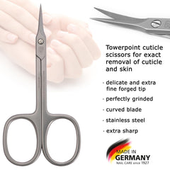 3 Swords Germany towerpoint tip cuticle scissors for clean, accurate cuts
