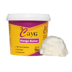 3CAYG Mango Butter Block, off-white and semi-hard, melts to soften skin.