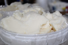3CAYG refined white shea butter texture closeup for smooth, absorbent skincare.