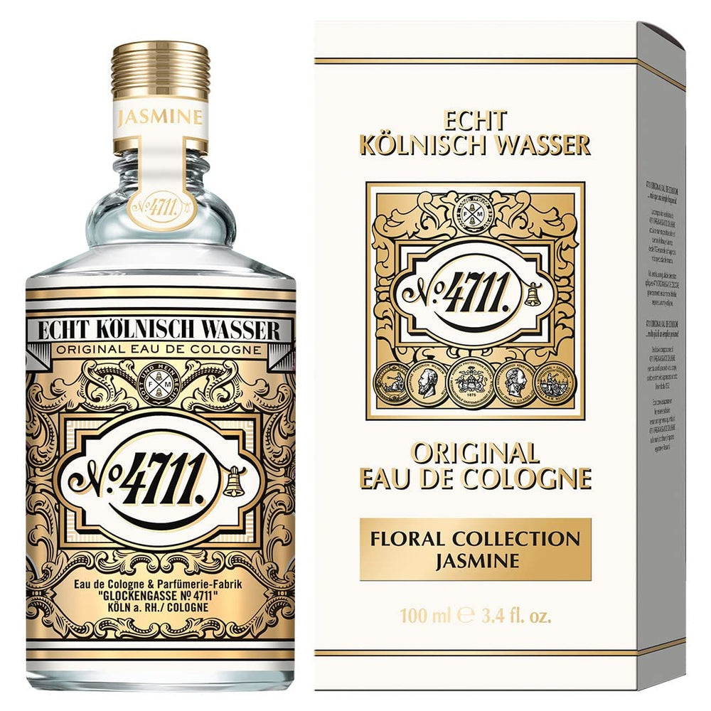 4711 Floral Collection Jasmine bottle highlights crisp bergamot and jasmine notes for everyday use.