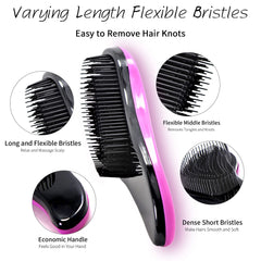 79STYLE detangler brush black soft bristles minimize breakage during detangling