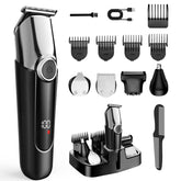7d24hcare beard trimmer 5-in-1 kit close-up showing versatile attachments for grooming