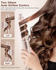 7MAGIC 32mm auto-wrap curlers delivering smooth, long-lasting waves.