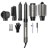 7magic hair-dryer-brush-silver-front demonstrates fast drying and glossy finish