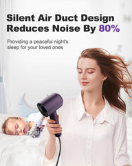 7MAGIC high-speed hair dryer tri-color LED ring for precise temperature cues.