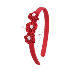 7Rainbows red headband with pearls enhances tween to adult outfits.