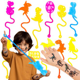 91STICKYHAND dinosaur stick hands in vibrant designs for party favors