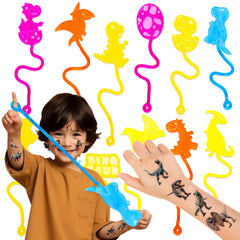 91STICKYHAND dinosaur stick hands in vibrant designs for party favors