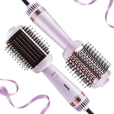 JIGGL extra-large oval-barrel brush delivers fast drying for medium to long hair.