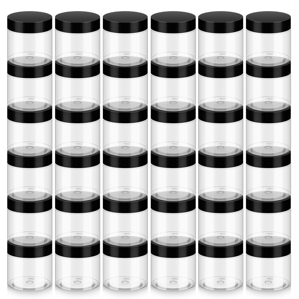 Loretoy 4oz jar with lid for cosmetics and travel storage.