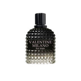 A Center Valentine Milano bottle front, bold masculine scent for daily wear.