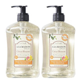 A LA MAISON Citrus Blossom hand soap bottle shows refreshing scent for daily softening lather.