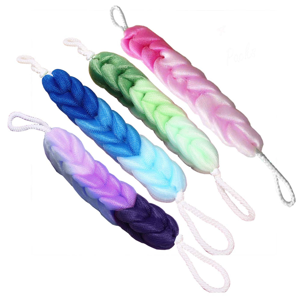 AARAINBOW 4-pack back sponge packshot shows long-stretch design for easy reach.