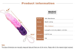 AARAINBOW rope-handles back-scrubber image emphasizes secure grip while showering.