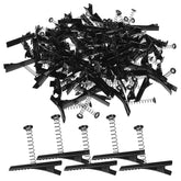 Abaodam metal duck bill clip close-up showing secure grip for hair.