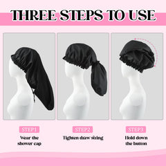 Abeillo shower cap suitable for makeup and skincare sessions, keeping hair tidy.