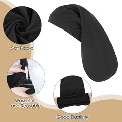 Close-up of Abeillo fabric showing soft, stretchy satin-like weave for reduced frizz