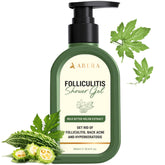 ABERA high-performance folliculitis body wash bottle showing clean lather for clearer-looking skin