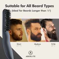 Aberlite EDC anti-scald comb teeth preview enabling root-level beard straightening
