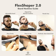 Aberlite neckline guide worn on neck showing natural neckline shaping potential.