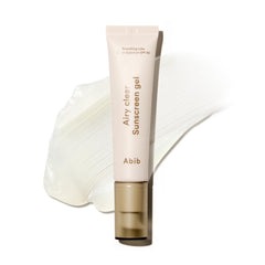 Abib Airy Clear Sunscreen Gel bottle pump showing easy daily sun care.