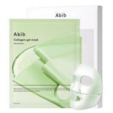 Abib collagen gel mask heartleaf jelly 4-sheets package highlights ready-to-use hydration