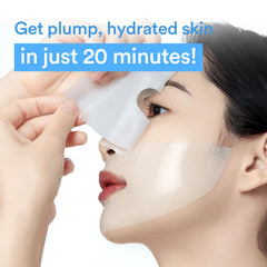 Abib Sedum Jelly cooling mask application promotes refreshed, glowing skin after use.