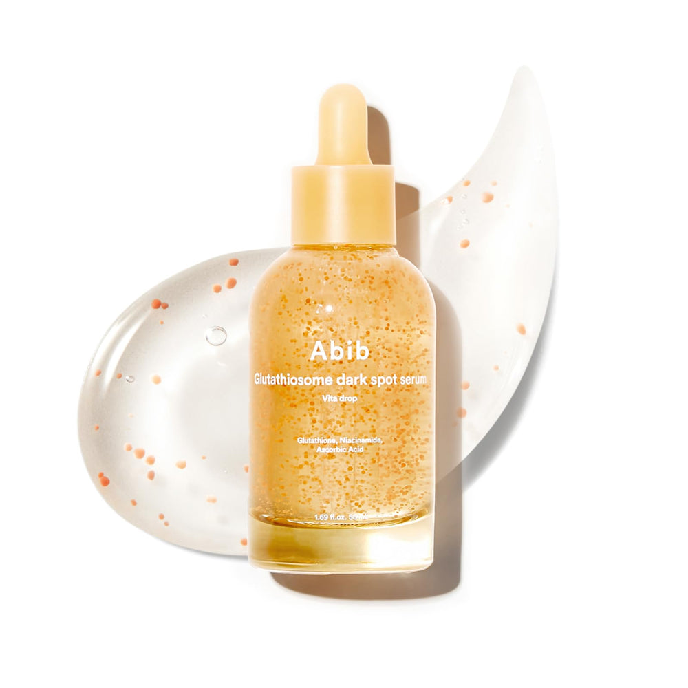 Abib Glutathiosome bottle pour highlights fast-absorbing hydration for a refreshed complexion.