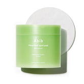 Abib Heartleaf Spot Pad box front view — calming for acne-prone skin.