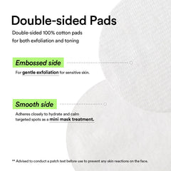Abib Heartleaf Spot Pad dual-textured pad closeup showing gentle exfoliation