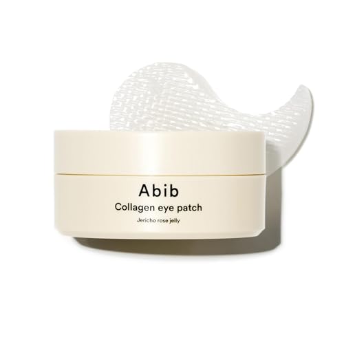 Abib Jericho Rose Jelly Eye Patches apply close-up for soothing hydration and refreshed eyes.