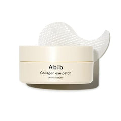 Abib Jericho Rose Jelly Eye Patches apply close-up for soothing hydration and refreshed eyes.