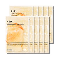 Abib mild acidic pH sheet mask glutathiosome packaging highlights gentle blemish care