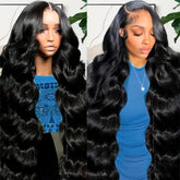 Ablyea 13x6 body wave wig front view with natural-looking hairline for a seamless blend