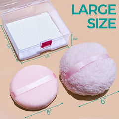 ABOLINE 5-inch powder puff with velour exterior for precise dusting