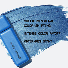 aboutface fractal glitter eye paint 12-hour wear test demonstrates crease-proof endurance