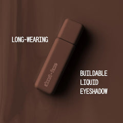 About Face Matte Fluid Eye Paint chocolate brown pigment swatch on skin