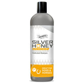 Absorbine Silver Honey Rapid Shampoo bottle—soothing animal skin care with microsilver and Manuka honey.