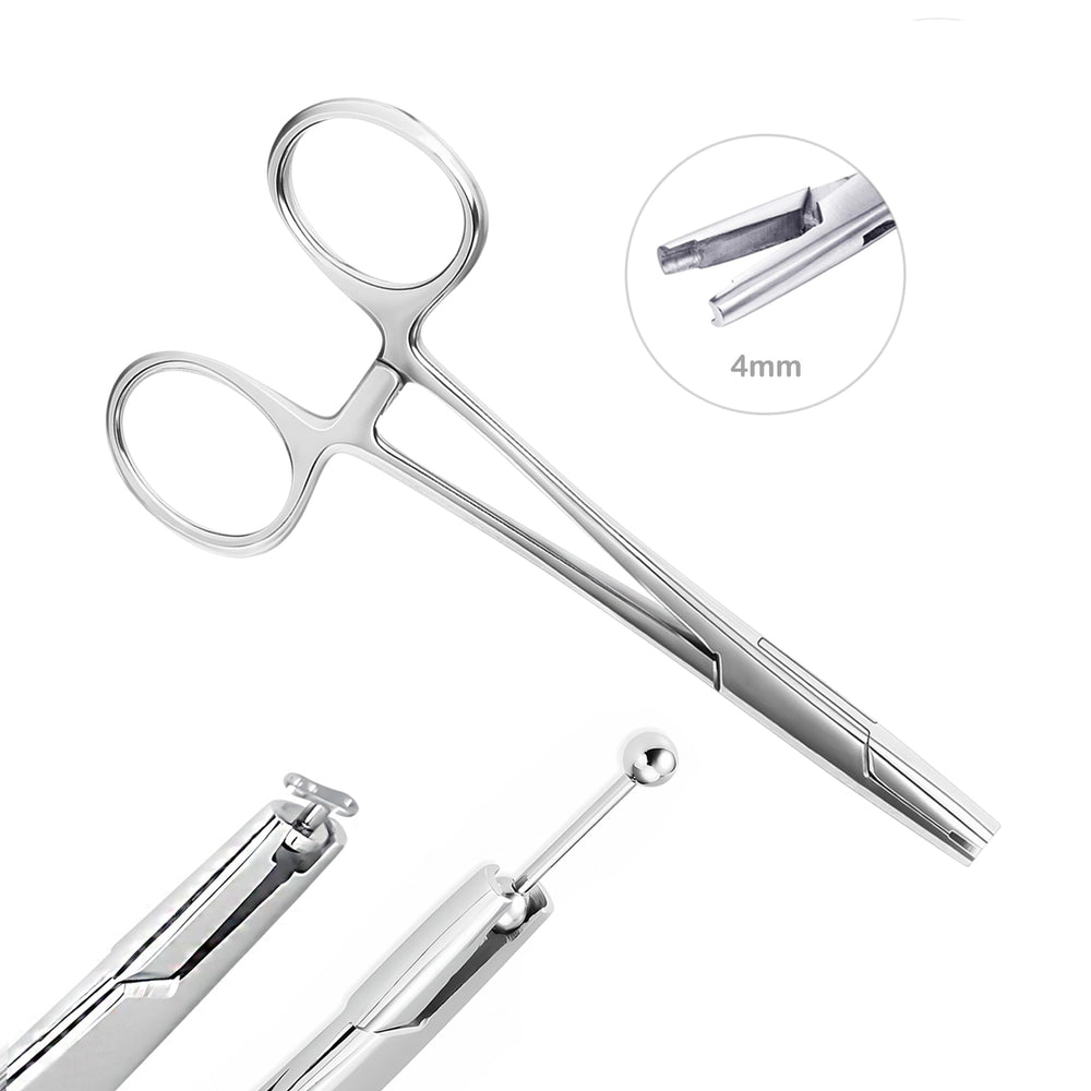 AccGin piercing clamps front view shows sturdy grip for secure jewelry handling.