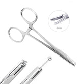 AccGin piercing clamps front view shows sturdy grip for secure jewelry handling.