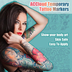 ACCloud tattoo stencils self-adhesive demonstrate easy placement for precise patterns.