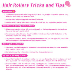 Acejoz jumbo hair roller 60mm in-use with clips shows effortless securing