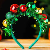 Acenail Christmas headband green disco ball front view adds festive sparkle for parties