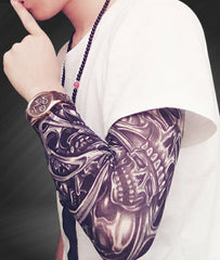 Acfun tattoo sleeve crown-heart design for party-ready arm art